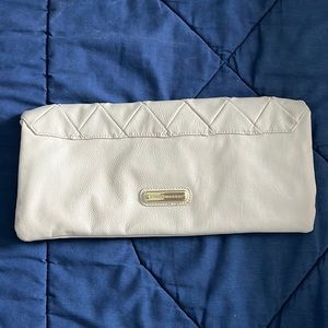 Steve Madden cream fold over clutch